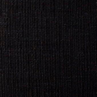 Black woven fabric texture, dense rectilinear pattern, matte finish, “avenida” sample, model EB03, suitable for upholstery or drapery.